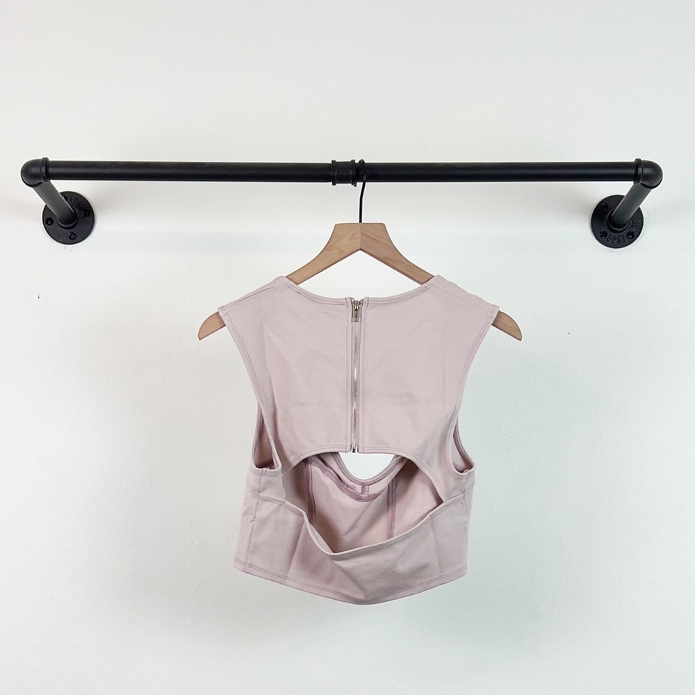 NWT Urban Outfitters Zola Sweetheart Cropped Ponte Tank Top in Lilac - Picture 4 of 4